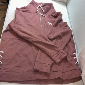 PINK half zip sweatshirt L